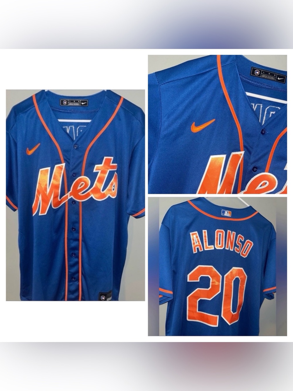 New York Mets Blue #20 Pete Alonso Authentic Nike MLB Baseball Jersey